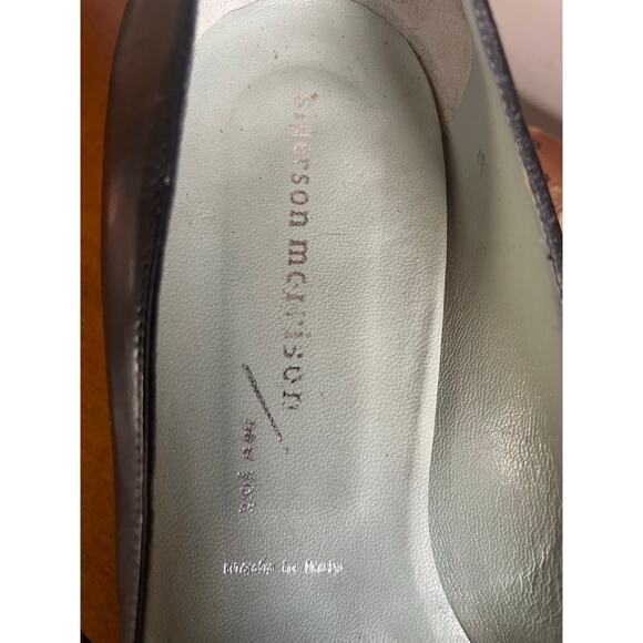 Sigerson Morrison Black Leather Kitten Heel Cutout Pumps Size 7 - Picture 10 of 10